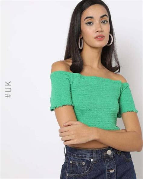 Buy Bardot Crop Top Online At Best Prices In India Jiomart