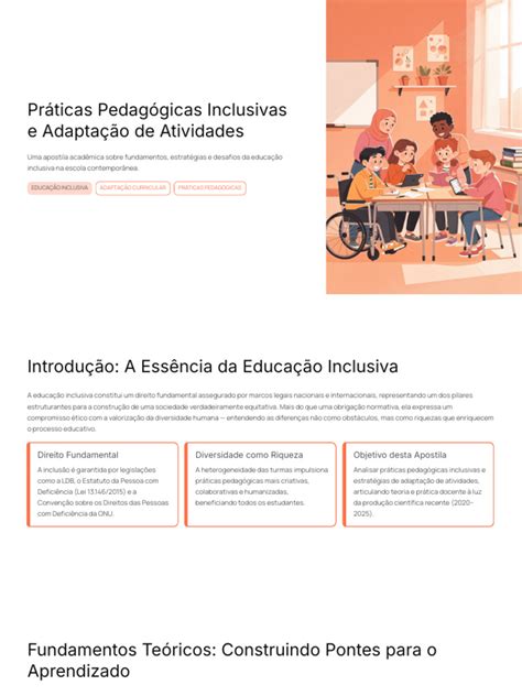 Exemplos De Estratégias Pedagógicas Inclusivas - Práticas Pedagógicas Inclusivas e Adaptação de Atividades | PDF ...