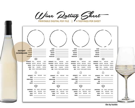 Wine Tasting Notes Template