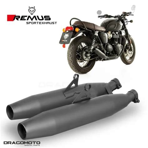 Triumph Bonneville T120 Black Exhaust Remus Custom 2020 Black Eur 858