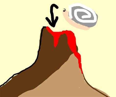 Snail in a Volcano - Drawception