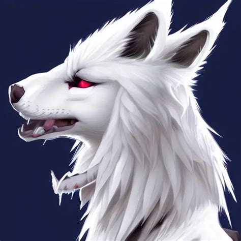 Art Of White Wolf Fursona Profile Picture Highly Stable Diffusion