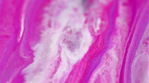 Glitter Fluid Drip Ink Spill Pink White Paint Wave Stock Footage