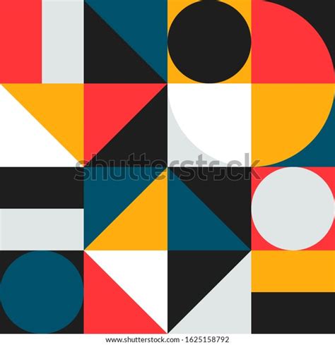 Geometry Mural Artwork Simple Shapes Figures: Vector có sẵn (miễn phí ...