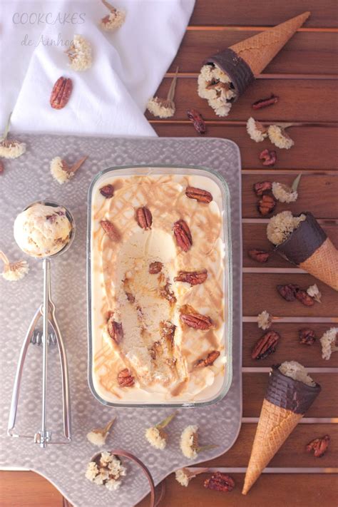 Cookcakes De Ainhoa Helado De Vainilla Caramelo Y Nueces