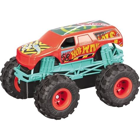 Hot Wheels Motors Voiture télécommandée Monster Truck Bone Shaker Demo Derby Race Ace