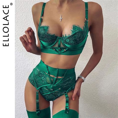 Ellolace Lingerie Sexy Bra Women S Underwear Set Lace Bandage Lingerie