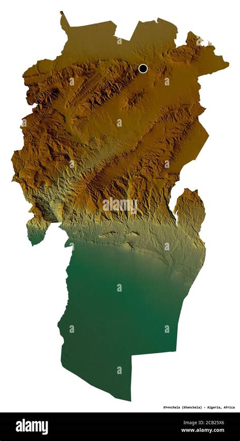 Forma De Khenchela Provincia De Argelia Con Su Capital Aislada Sobre