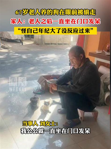 67岁老人养的狗在眼前被偷走，家人：老人之后一直坐在门口发呆凤凰网视频凤凰网