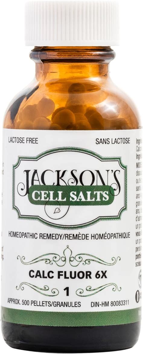 Jacksons Cell Salt 1 Calc Fluor 6x 500 Pellet Bottle Certified