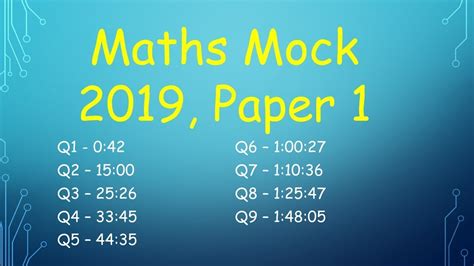 Leaving Cert Higher Level Maths Mock 2019 Paper 1 DEB YouTube