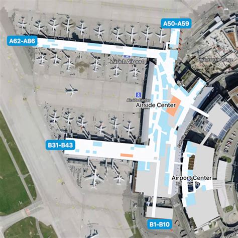 Zurich Airport Zrh Concourse E Map