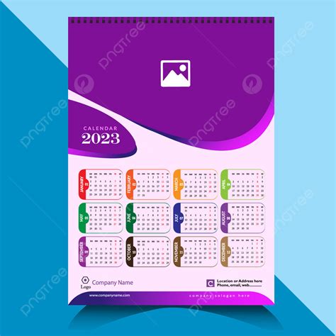 Gambar Kalender Dinding 2023 Png Vektor PSD Dan Clipart Dengan