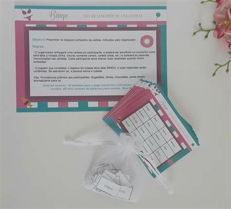 Kit de brincadeiras Chá de Lingerie Candy Colors Elo7