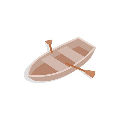 Premium Vector Boat With Oars Icon In Isometric D Style Isolated On