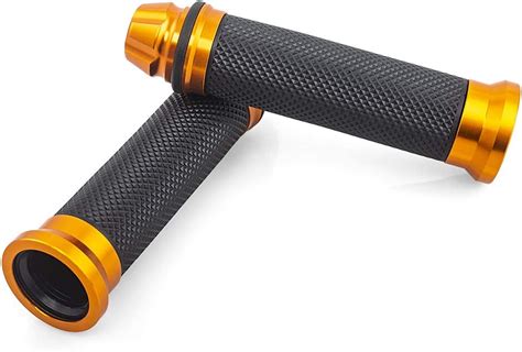 Evomosa 1 Pair 7 8 Aluminum Rubber Gel Ergonomic CNC Handlebar Grips