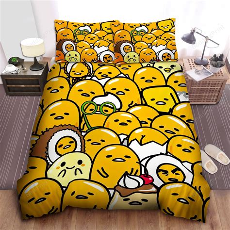 Gudetama Multiple Characters Bed Sheets Duvet Cover Bedding Sets Homefavo