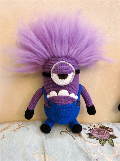 Purple Minion Monster, Minions Toy, Crochet Monster, Amigurumi Minion ...