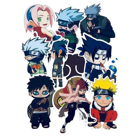 Jual Stickers Stiker Vinyl Ninja Chibi Naruto Sasuke Kakashi Boruto