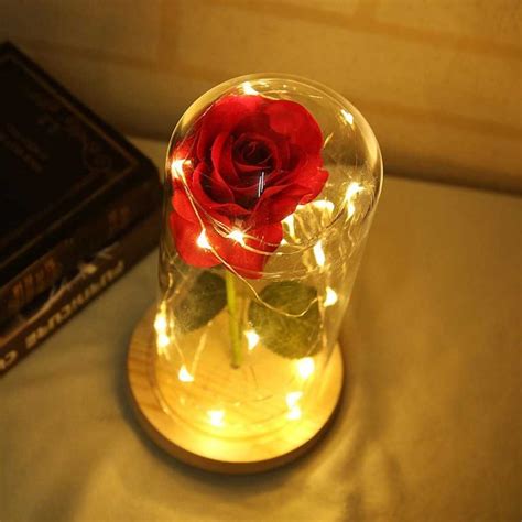 Jual Lampu Hias Led Bunga Mawar Dekorasi Beauty And The Beast Rose