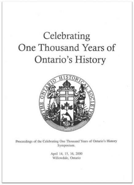 History of Ontario – The Ontario Historical Society