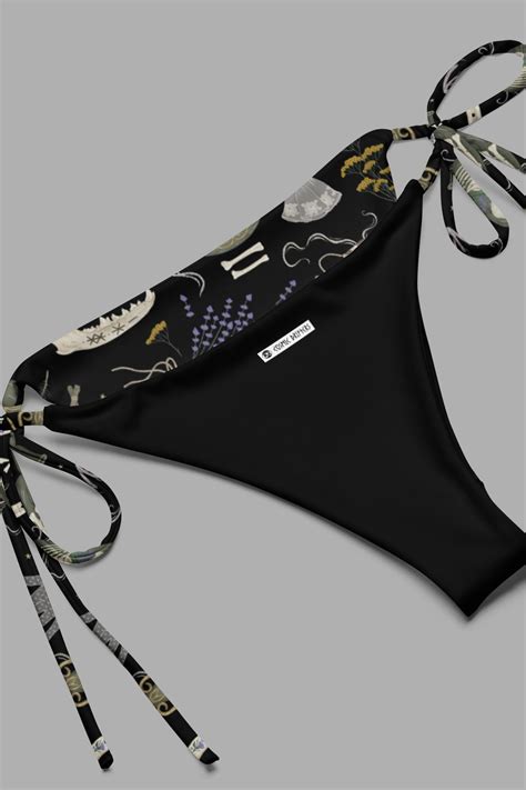 Witches Altar Print Recycled String Bikini Bottoms Cosmic Drifters