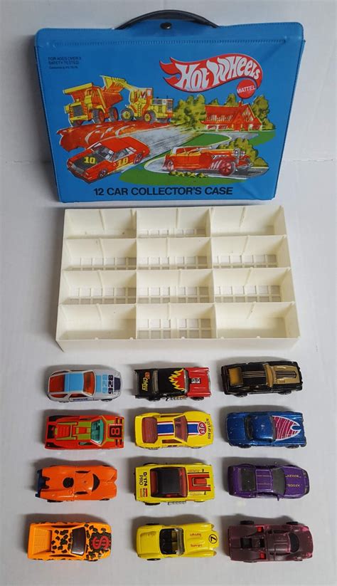 Hot Wheels Car Carrying Case W Great Vintage HWs MBs Cars See Pics EBay