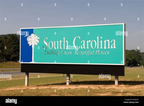 South Carolina Welcome Sign USA Stock Photo - Alamy