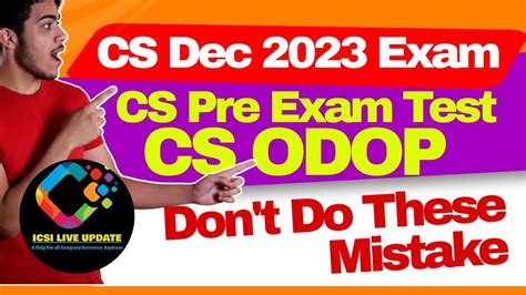 CS Dec 2023 Exam Pre Test For CS Executive Pre Exam CS Professional Dec