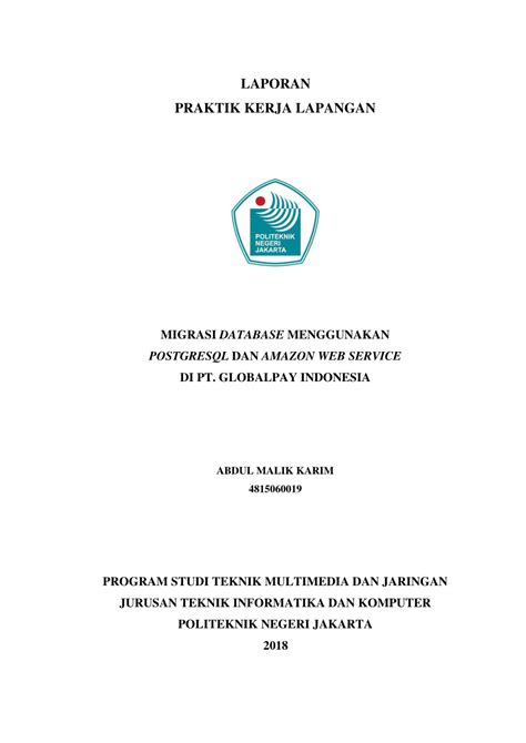 Contoh Laporan Kerja Praktek Teknik Informatika Berbasis Web Kumpulan