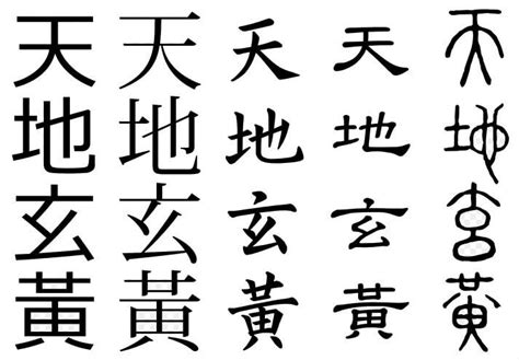 Chinese Symbols Tattoo Fonts