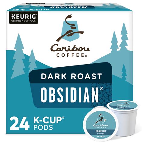 Caribou Coffee Obsidian Keurig Single Serve K Cup Pod Medium Roast Coffee 24 Count