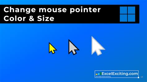 Change mouse pointer color and size on Microsoft Windows 11 - Excel ...