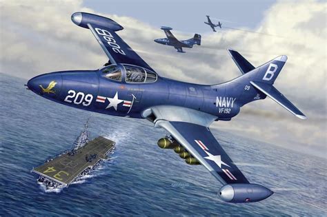 F9F Panther Fighter | Aviation art, Aircraft, Fighter jets