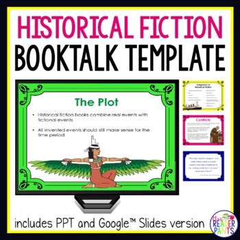 Historical Fiction Genre Booktalk Template For Library Middle