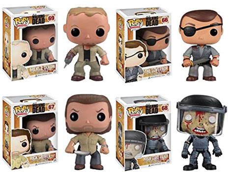 Best Zombie Gifts The Walking Dead Funko Pop Tv Vinyl Figure Set Of 4 | Funko POP Walking Dead ...