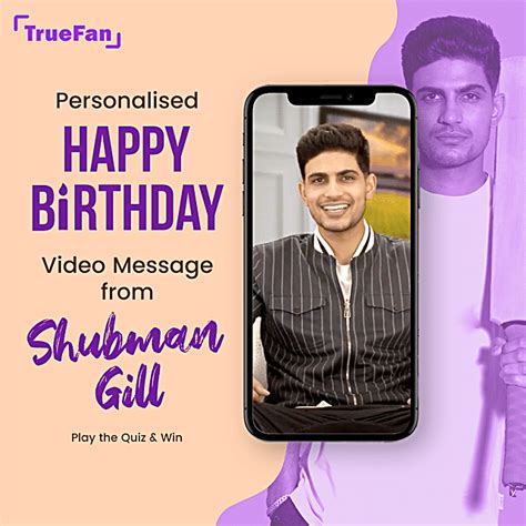 Buy/Send Birthday Surprise Personalised Message by Shubman Gill Online- FNP