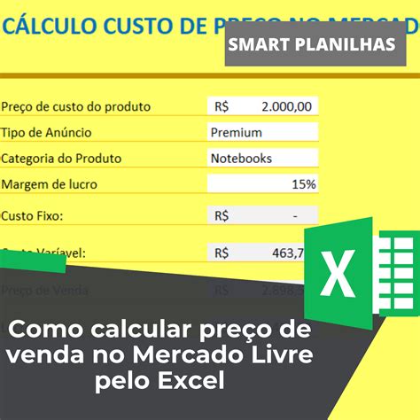 Como Calcular Preço De Venda No Mercado Livre Pelo Excel