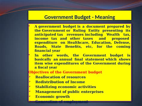 Pdf Government Budget