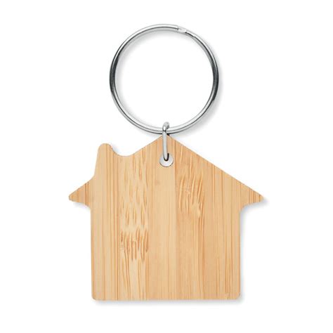 Porte Cl S Personnaliser En Forme De Maison En Bambou Houseboo