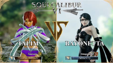 SoulCalibur VI Amesang Talim VS Aimgame313 Bayonetta Xbox One S