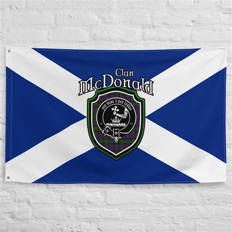 Clan Mcdonald Scottish Family Crest, Scotland Flag Scottish Gifts for ...