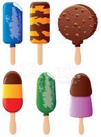 Vector Set Of Popsicles Stock Clipart Royalty Free Freeimages