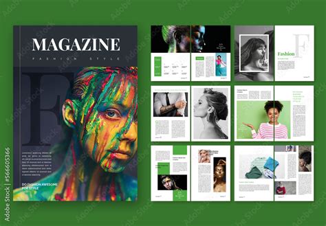 Simple Magazine Layout Stock Template | Adobe Stock