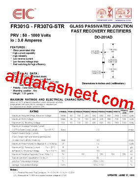 Fr G Datasheet Pdf Eic Discrete Semiconductors