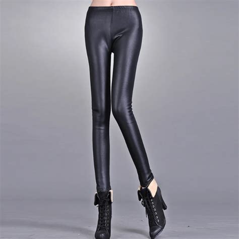 Thick Black Leather Boot Leggings Women Trousers Winter Warm Velvet