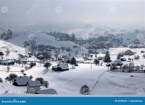 Village in winter stock photo. Image of lines, beautiful - 8298944