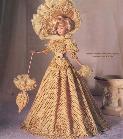 Crochet Pattern PDF Fashion Doll Barbie Late 19th Century Inspire