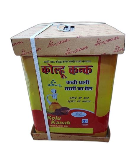 Kolu Kanak Kachi Ghani Mustard Oil Packaging Type Tin Packaging Size