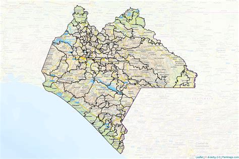 Make Printable Chiapas Maps With Border Masking Cropping Using